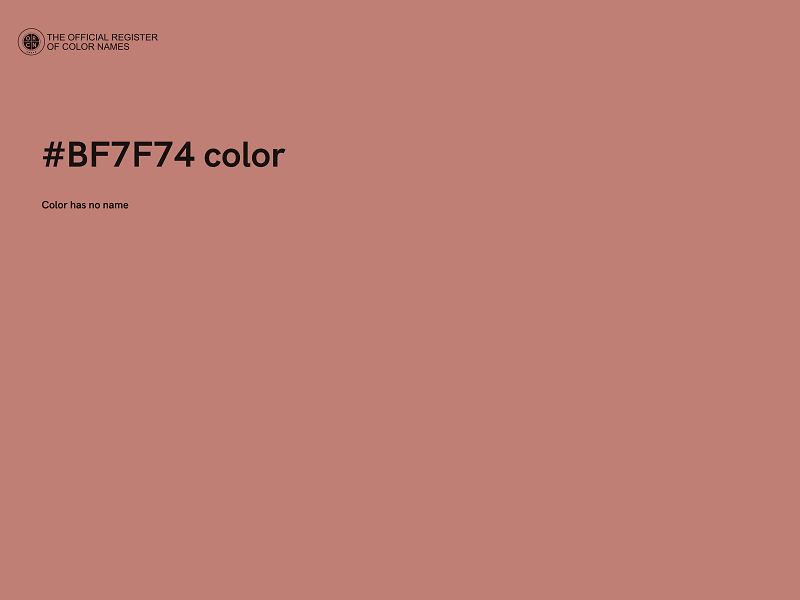 #BF7F74 color image