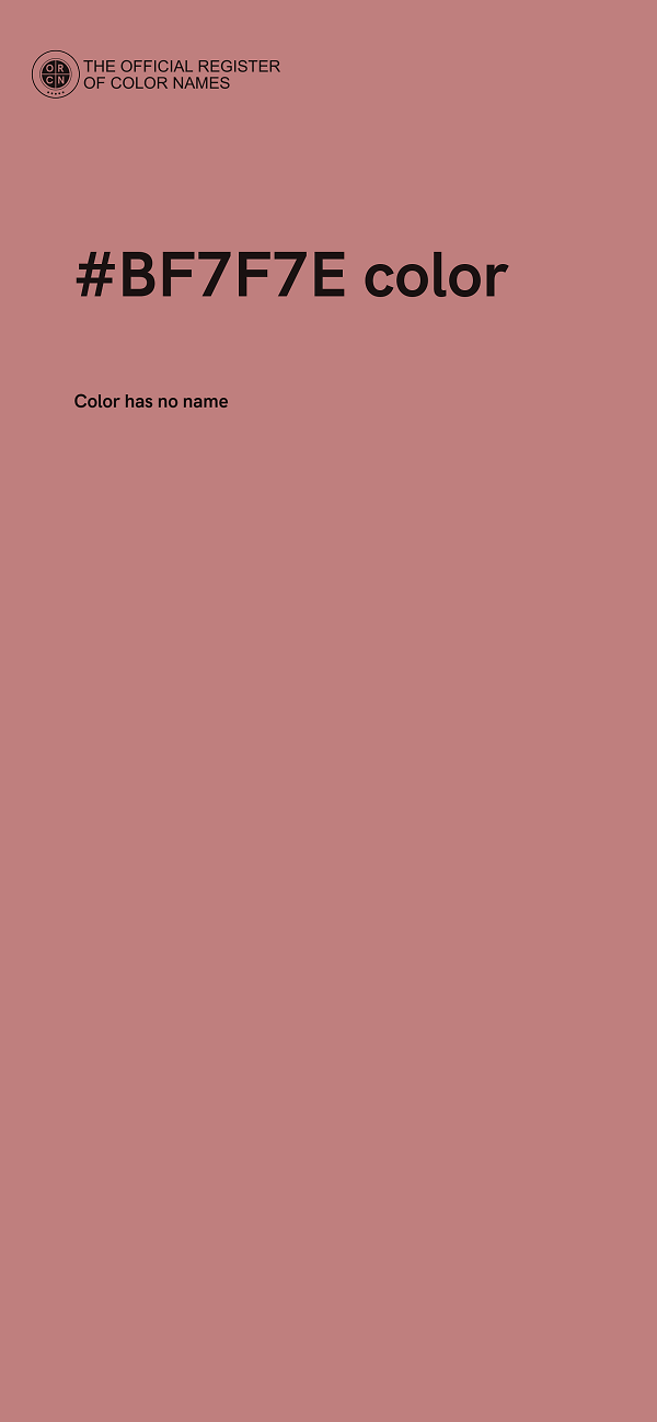 #BF7F7E color image