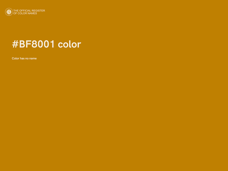#BF8001 color image