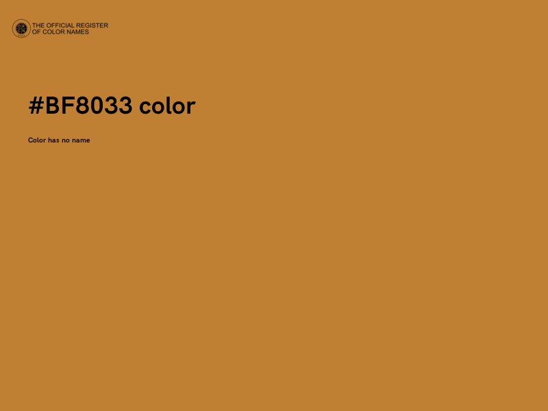 #BF8033 color image