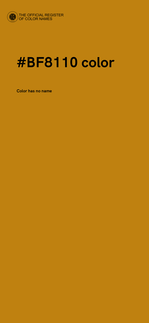 #BF8110 color image