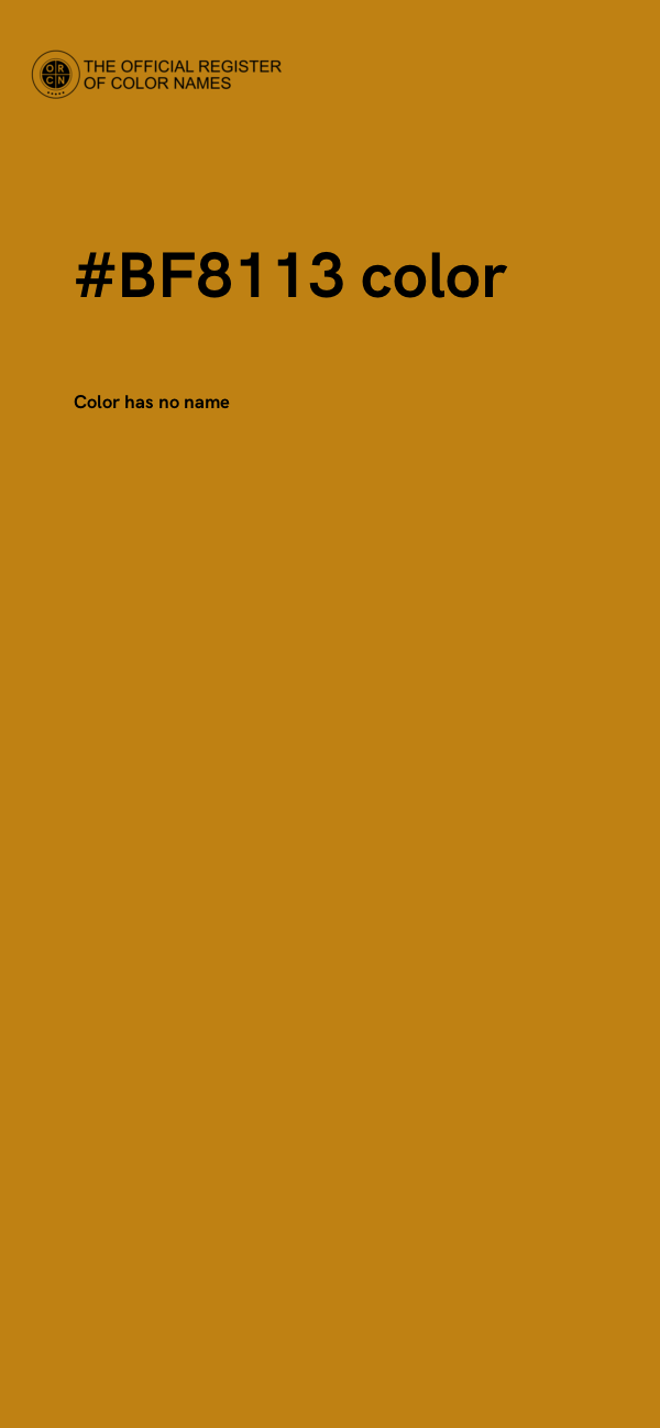 #BF8113 color image