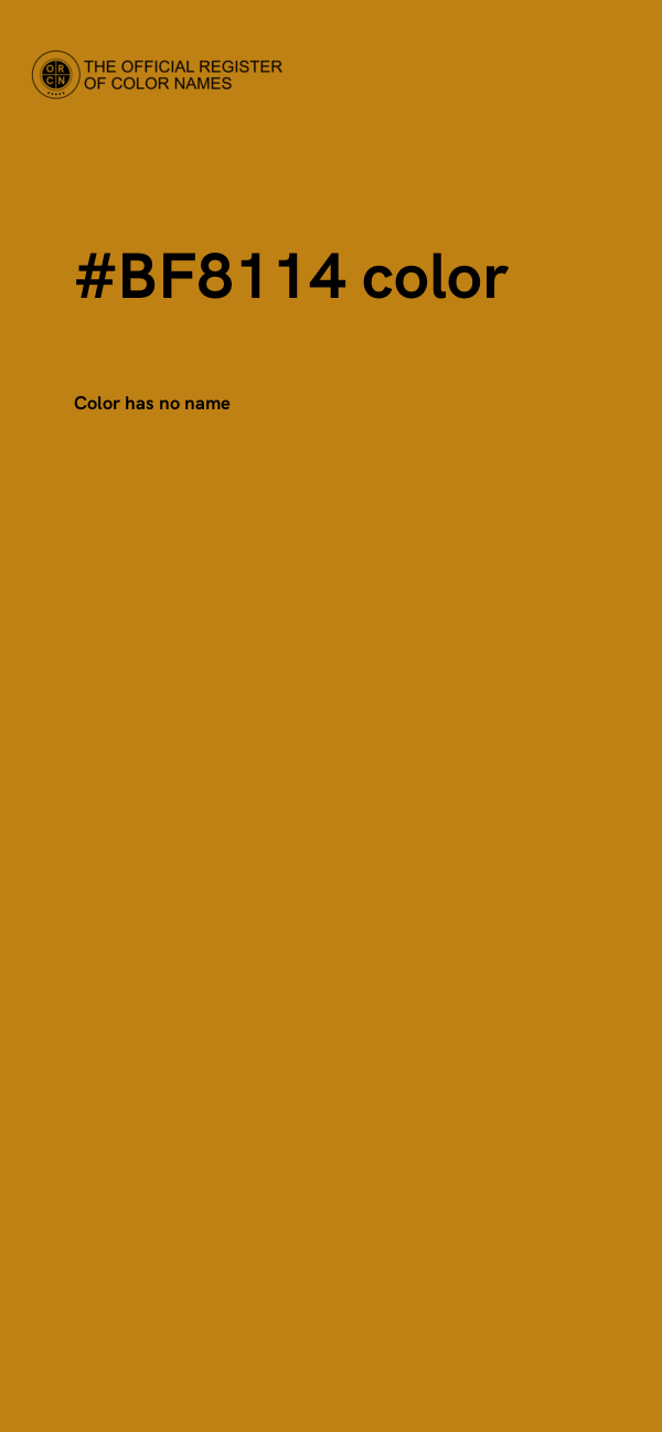 #BF8114 color image
