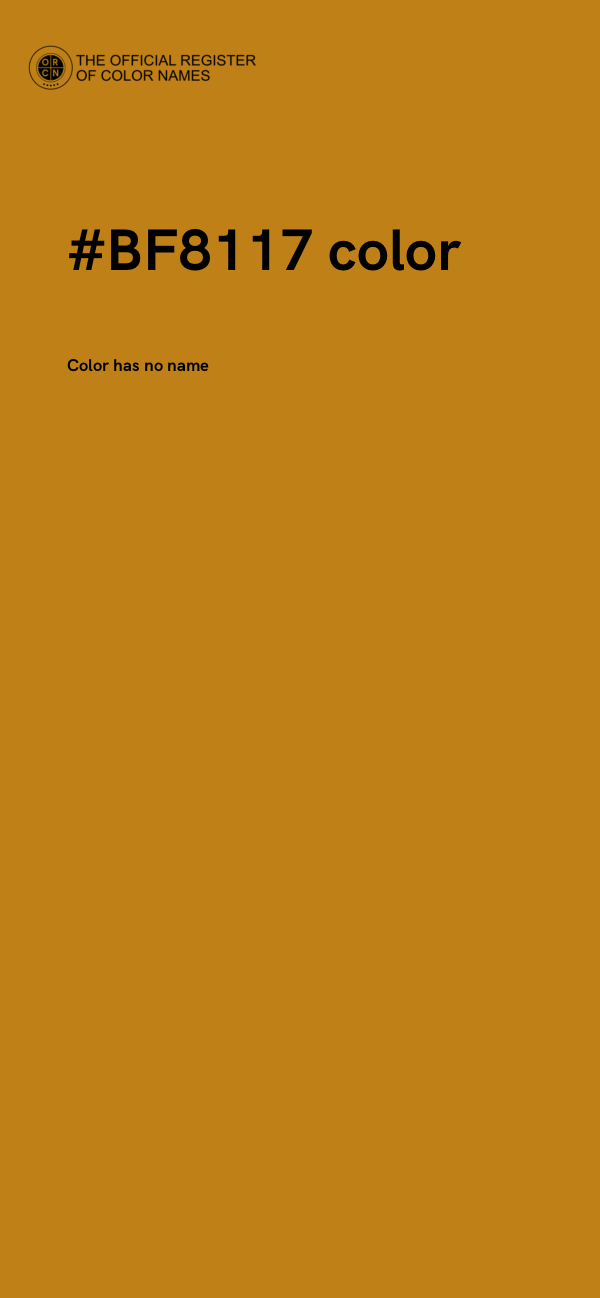 #BF8117 color image