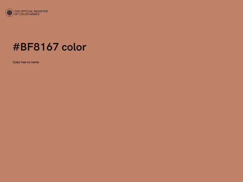 #BF8167 color image