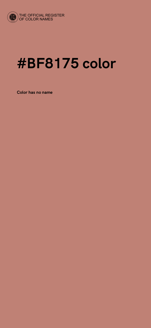 #BF8175 color image