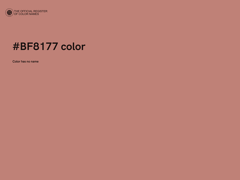 #BF8177 color image