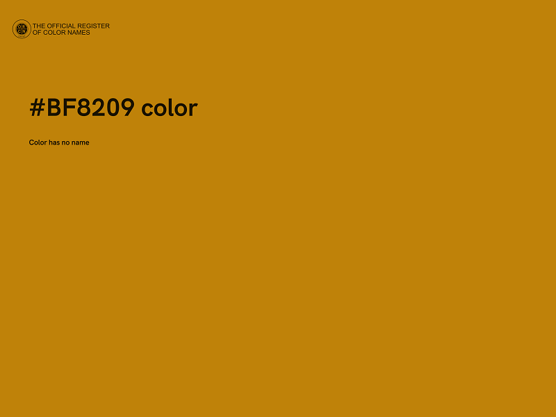 #BF8209 color image