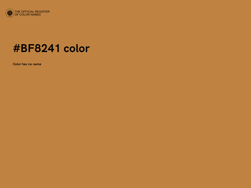 #BF8241 color image