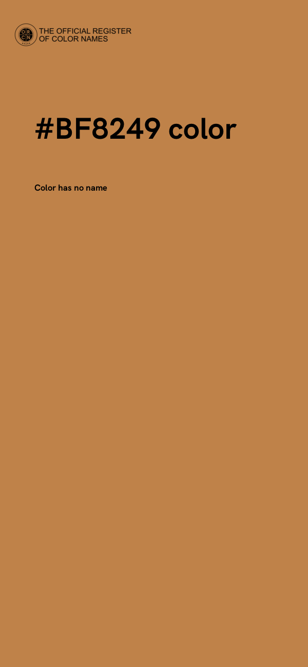 #BF8249 color image