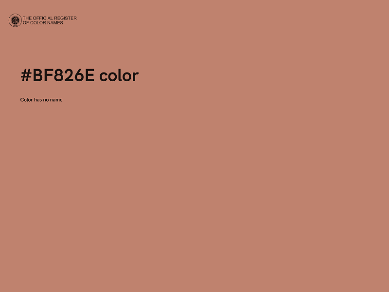 #BF826E color image