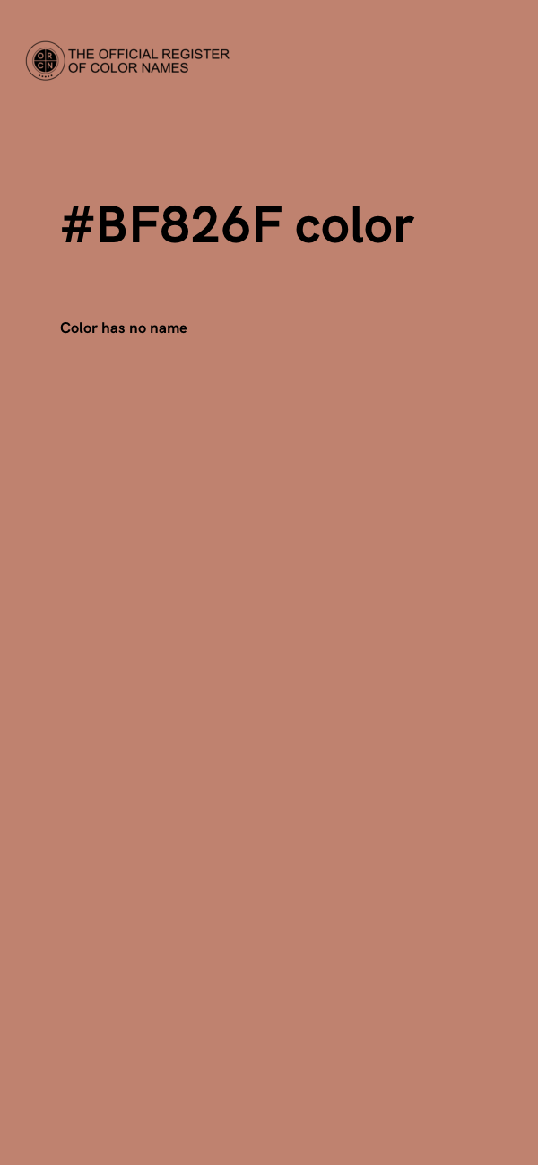 #BF826F color image