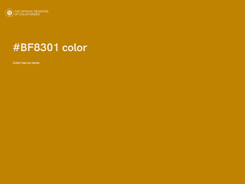 #BF8301 color image