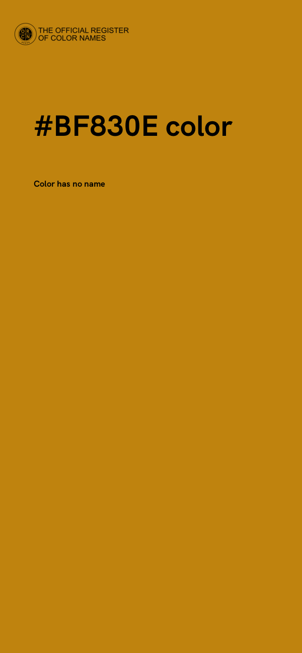 #BF830E color image