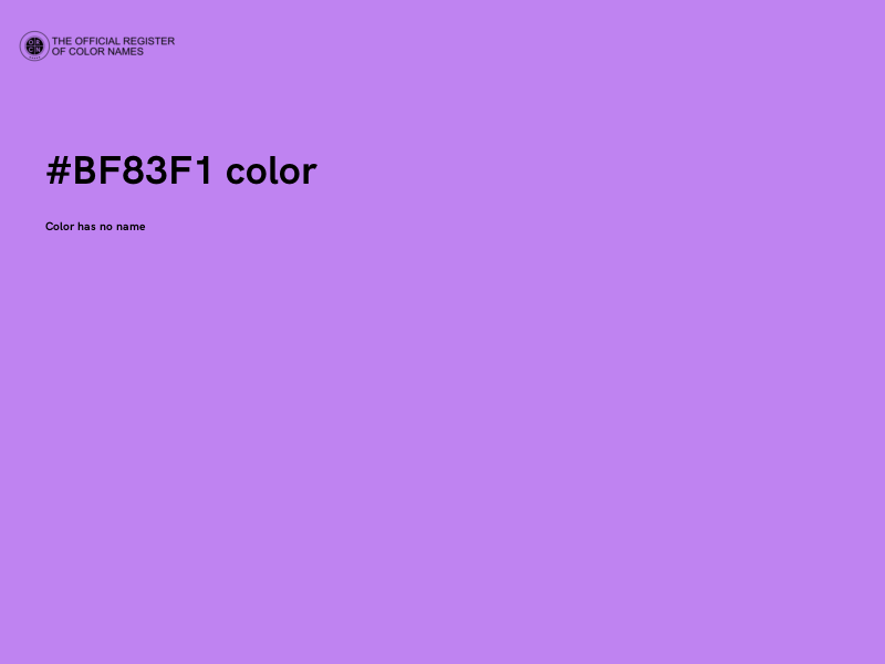 #BF83F1 color image