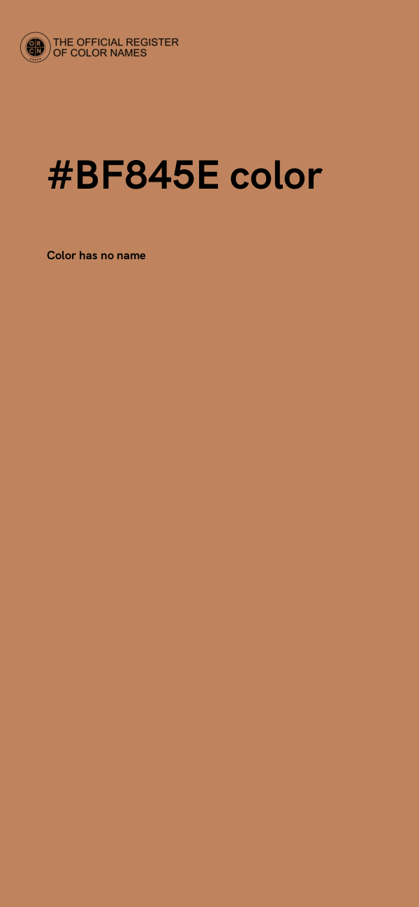 #BF845E color image