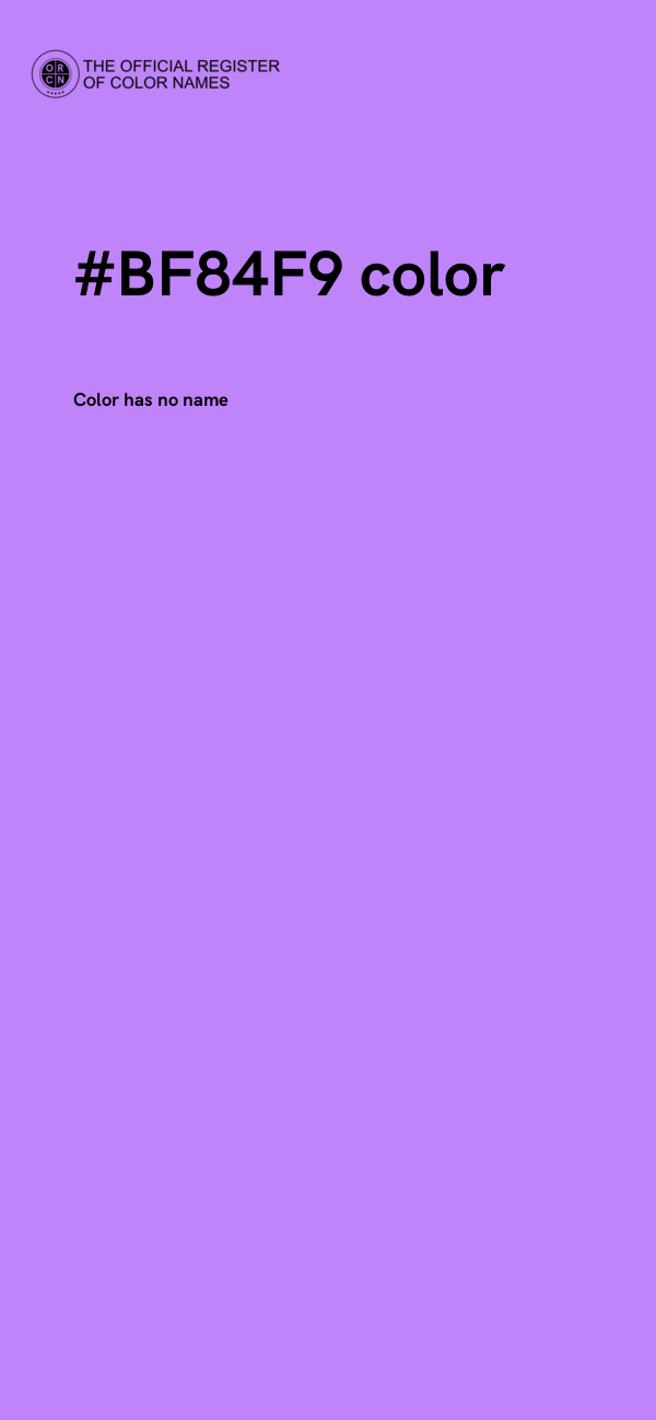 #BF84F9 color image
