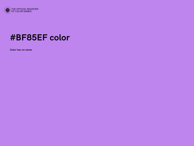 #BF85EF color image