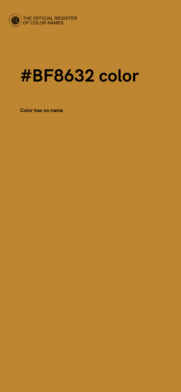 #BF8632 color image