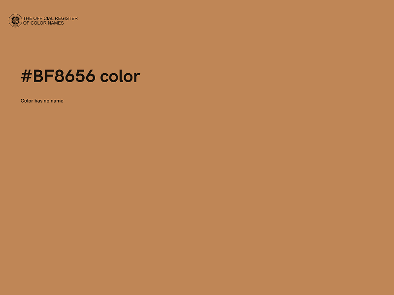 #BF8656 color image