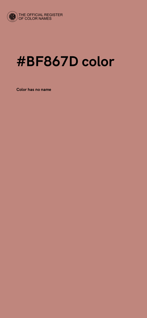 #BF867D color image