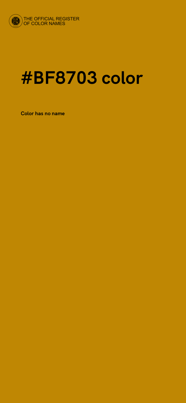 #BF8703 color image