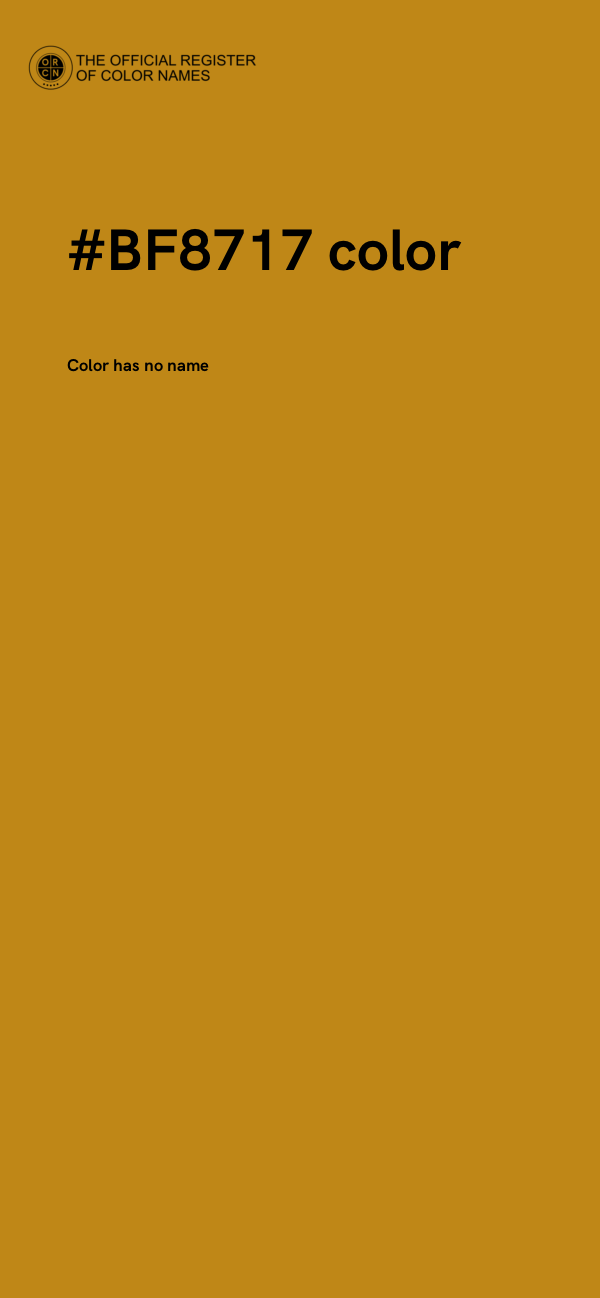 #BF8717 color image