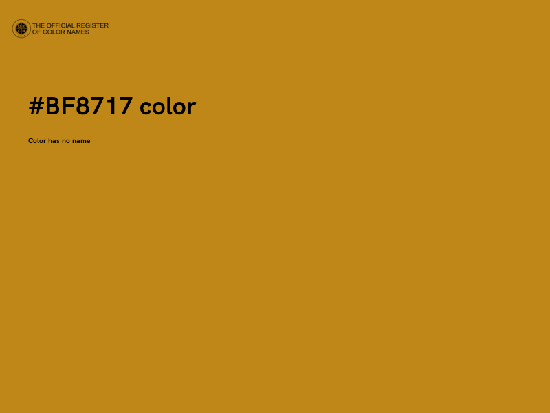#BF8717 color image