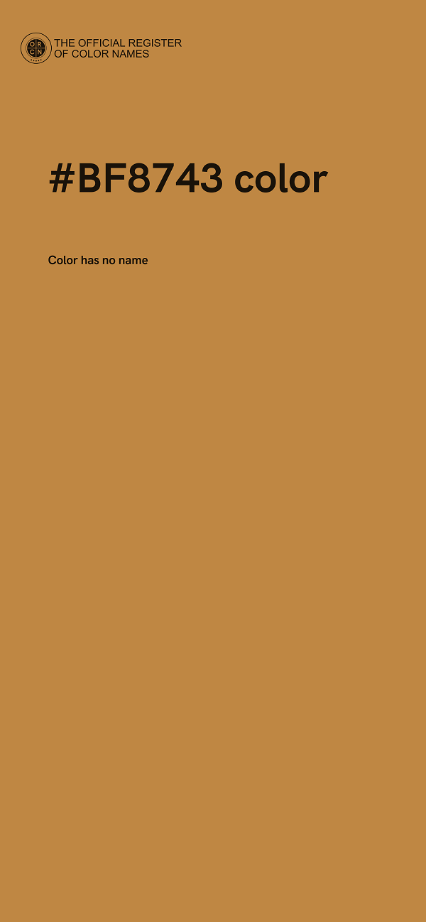 #BF8743 color image
