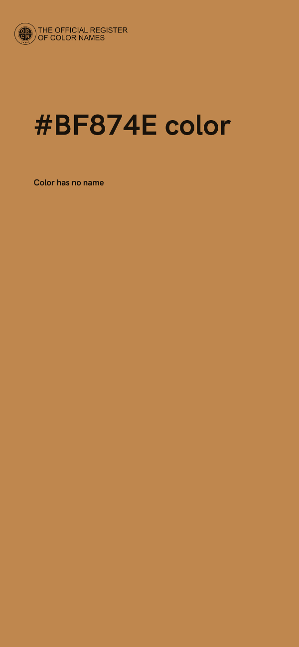 #BF874E color image