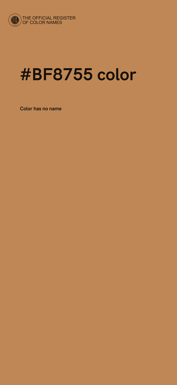 #BF8755 color image