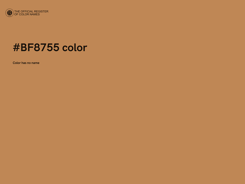 #BF8755 color image
