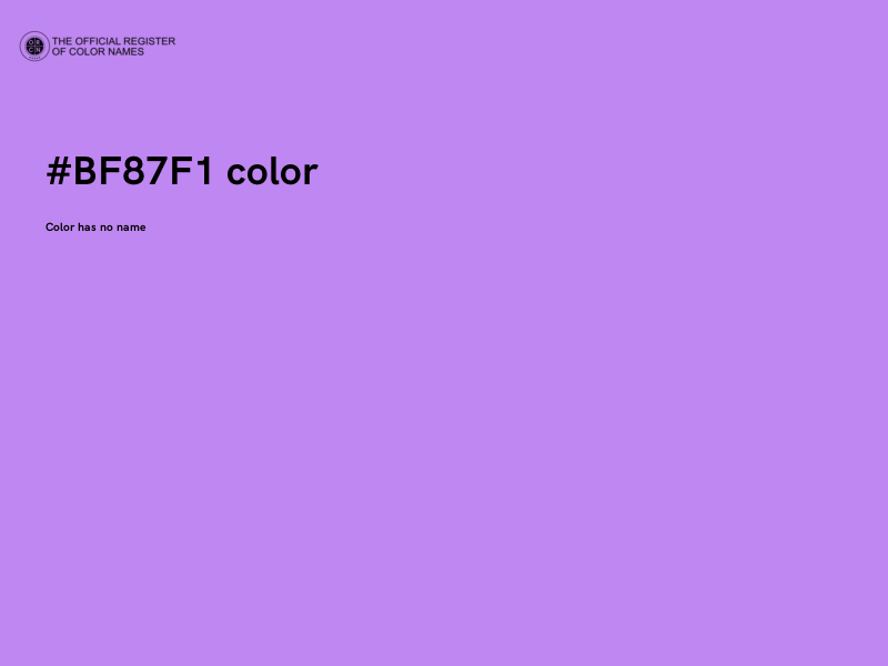 #BF87F1 color image