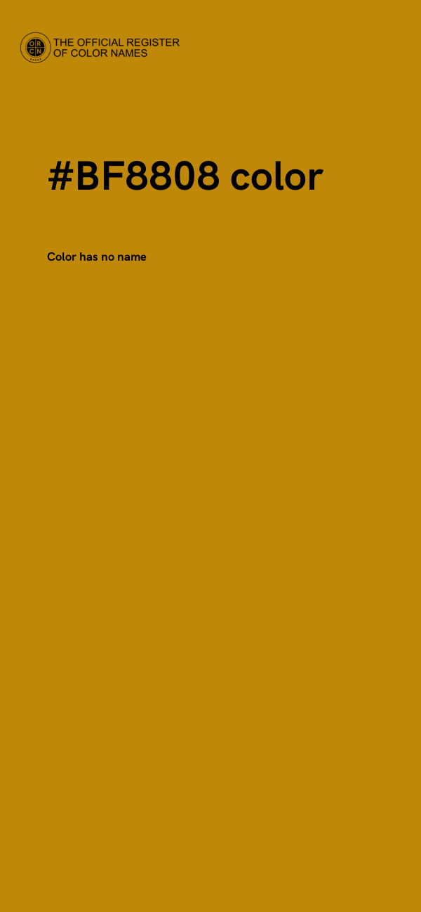 #BF8808 color image
