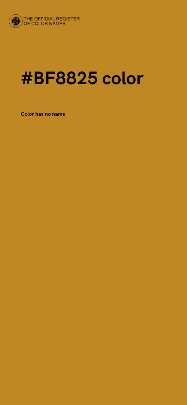 #BF8825 color image