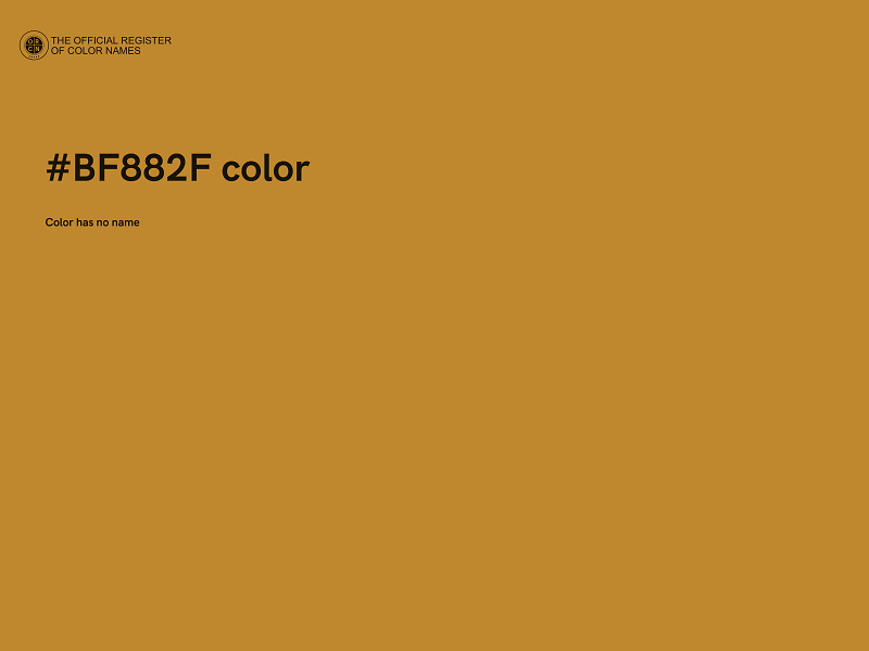 #BF882F color image
