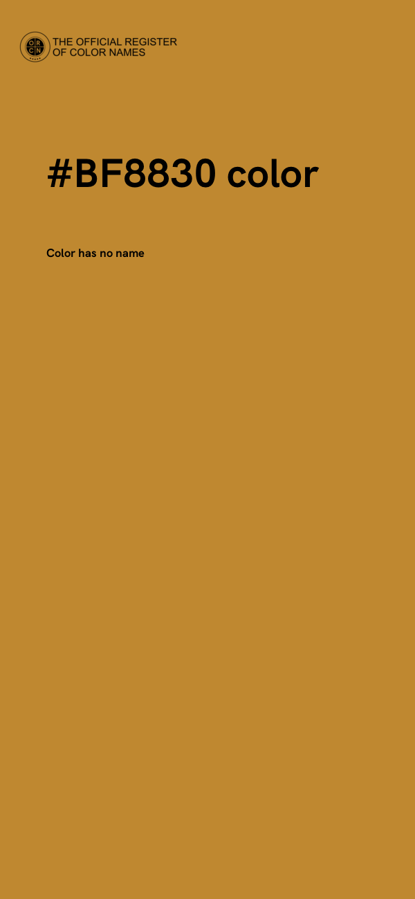 #BF8830 color image
