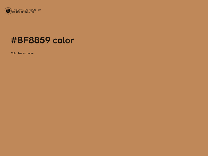 #BF8859 color image