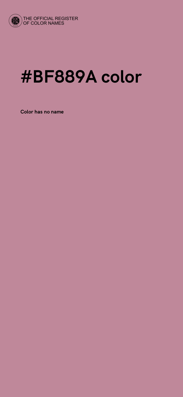 #BF889A color image
