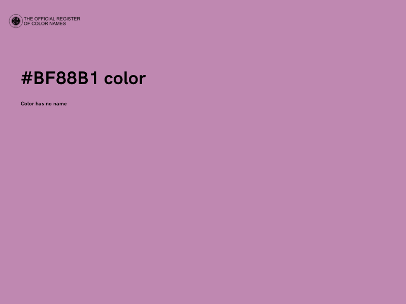#BF88B1 color image