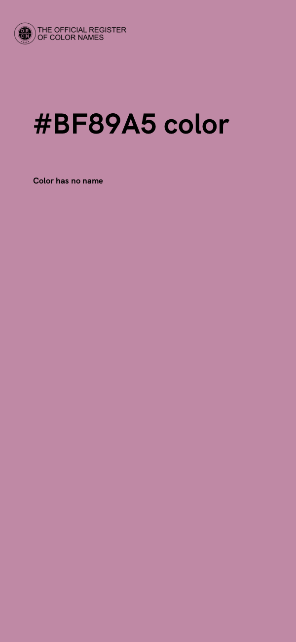 #BF89A5 color image