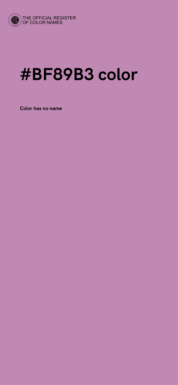 #BF89B3 color image