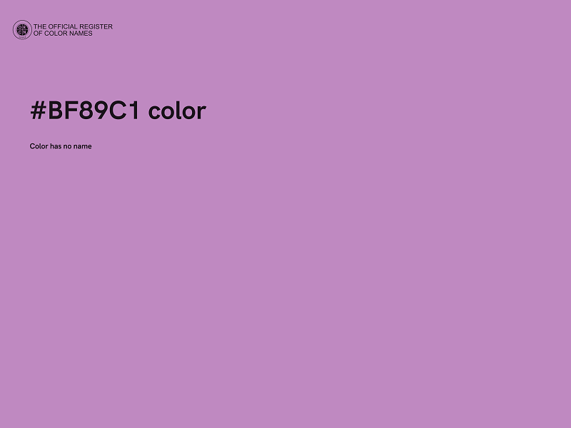 #BF89C1 color image