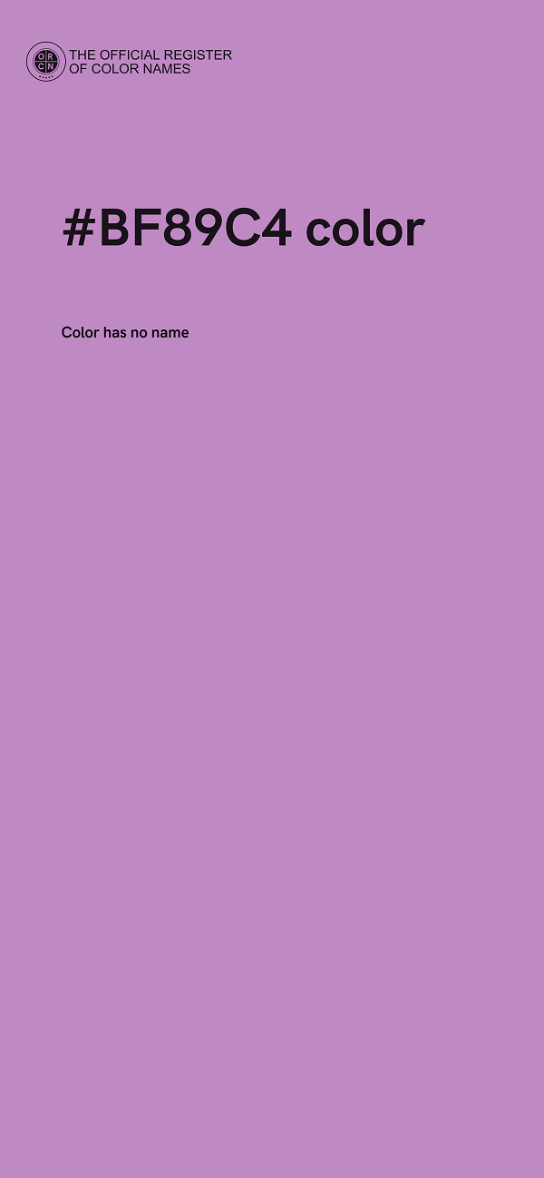 #BF89C4 color image