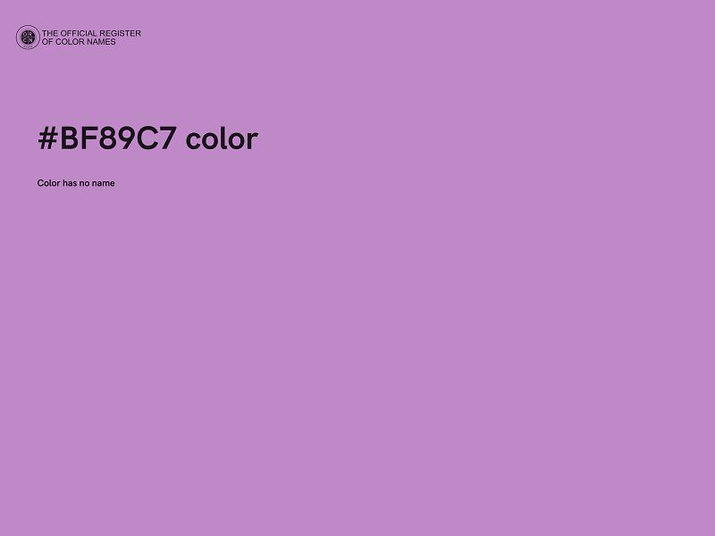 #BF89C7 color image