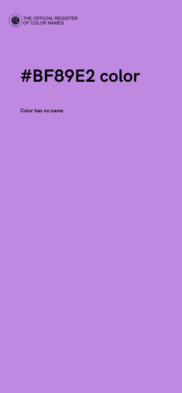 #BF89E2 color image