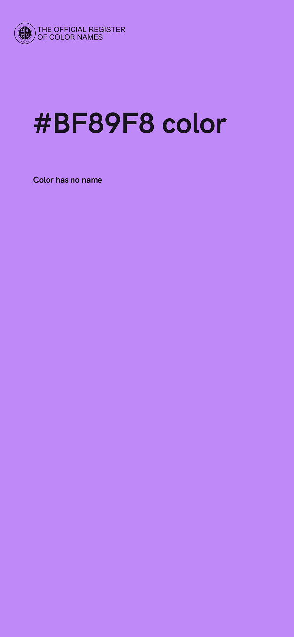 #BF89F8 color image