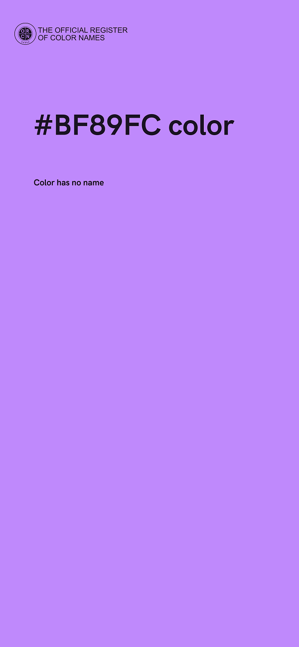 #BF89FC color image