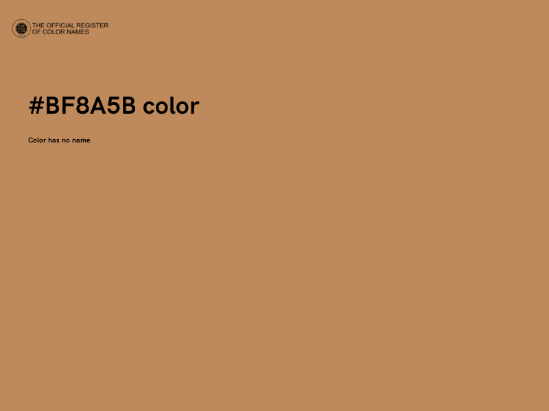 #BF8A5B color image