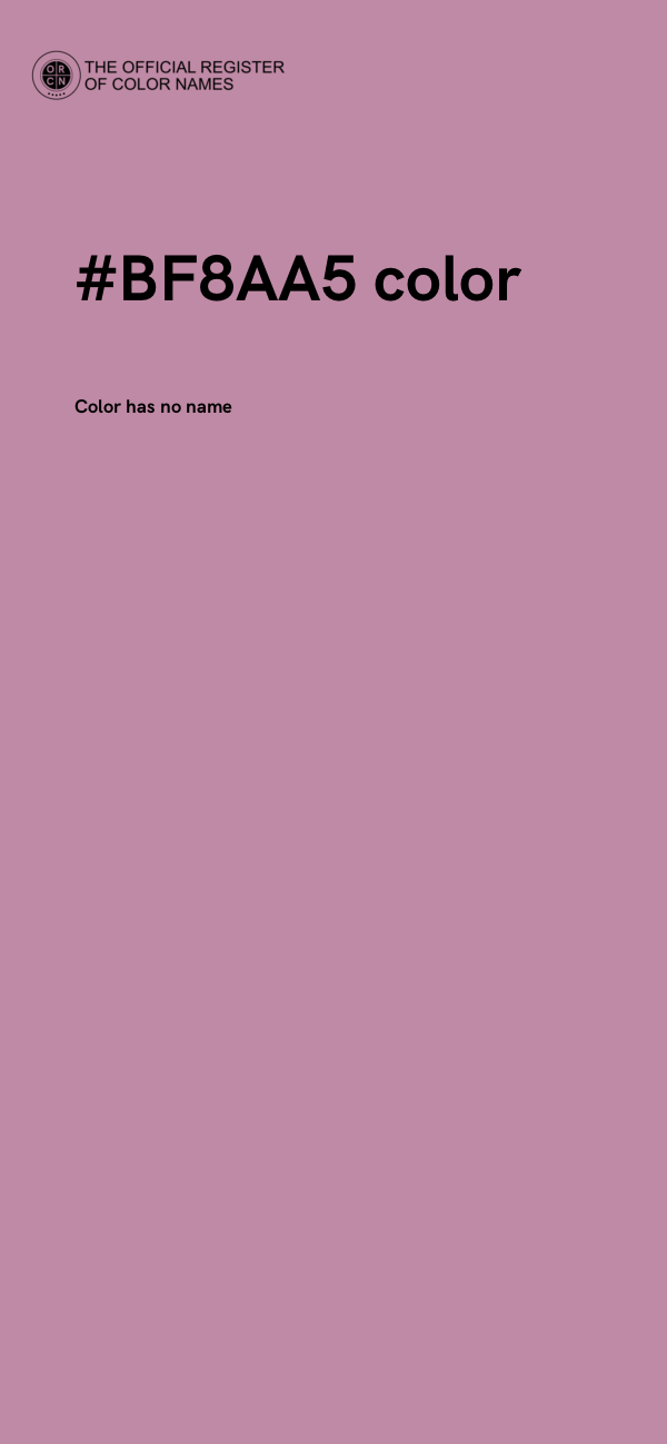 #BF8AA5 color image